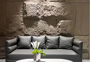 Панель декоративная HL6003-H Грибной камень Clear water grey - Фото интерьеров №7